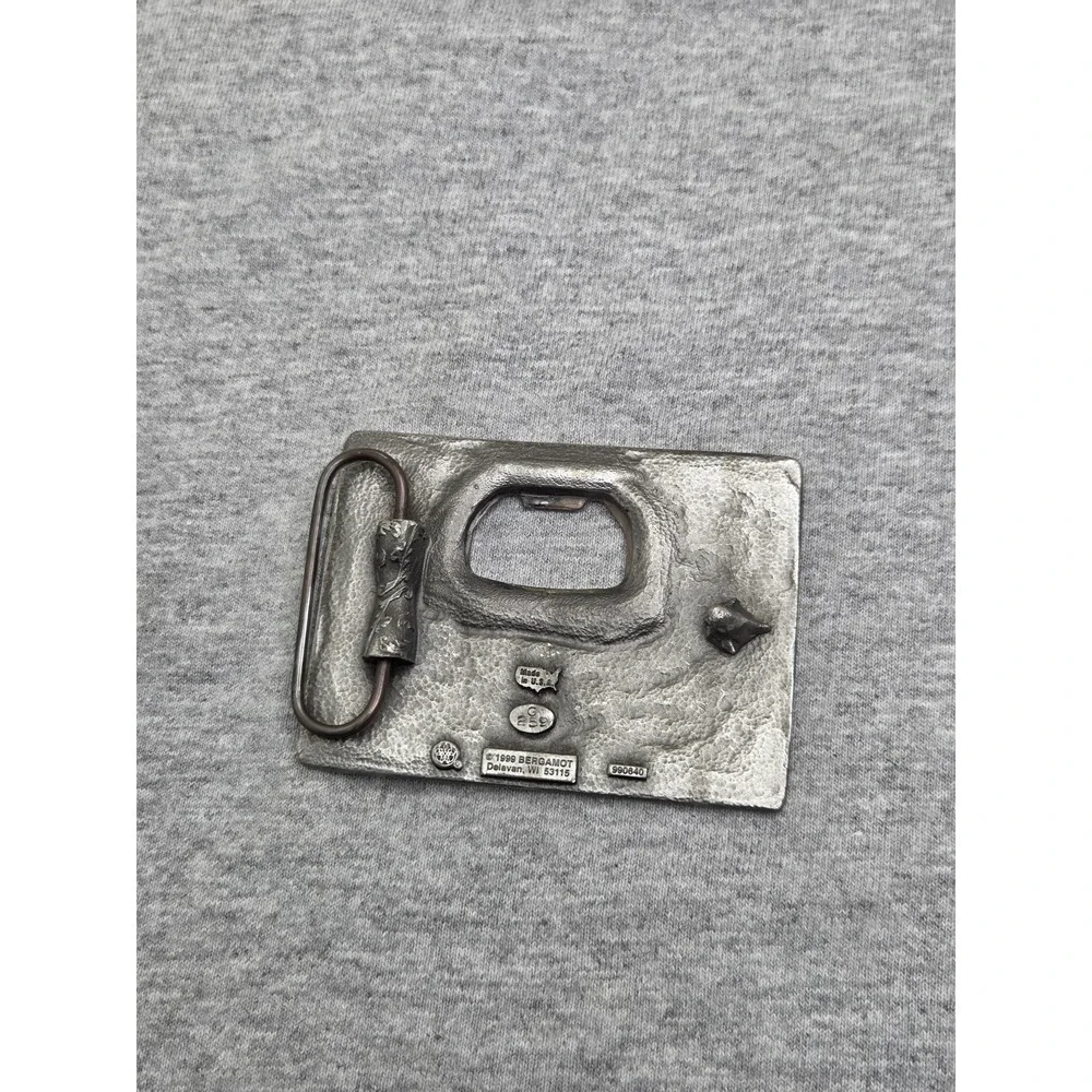 Vintage 1999 Got Beer Bottle Opener Bergamot Brass Works Heavy Belt Buckle